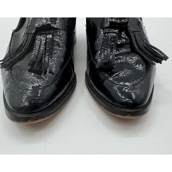 Rebecca Minkoff Edie Black Patent Leather Tassel Loafers Size 8M - Picture 4 of 12